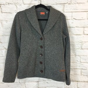 Merrell Gray Cardigan Sweater Size Small